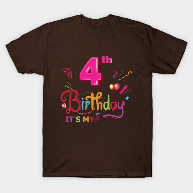 It's my birthday 4 yers T-Shirt by samirysf